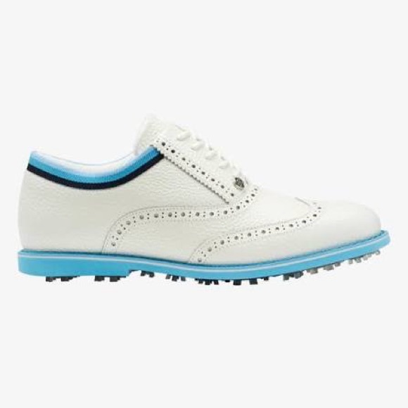 G/FORE White and Blue Woman’s Golf shoes size 7.5 NWOT